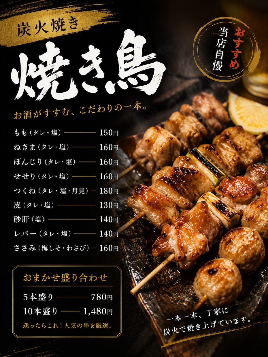 飲食店の高級感あるメニュー、POPを制作します 売上につながるハイセンスで高級感あるデザイン イメージ5
