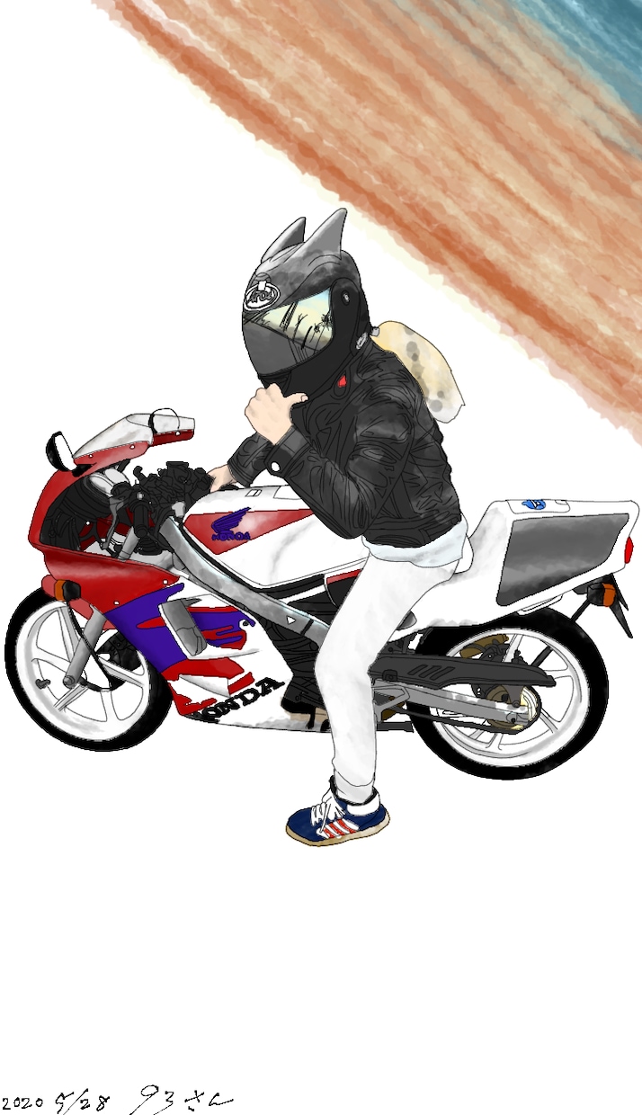ライダー向けのイラストを出品します バイクorヘルメットなどのイラストを出品します イメージ1