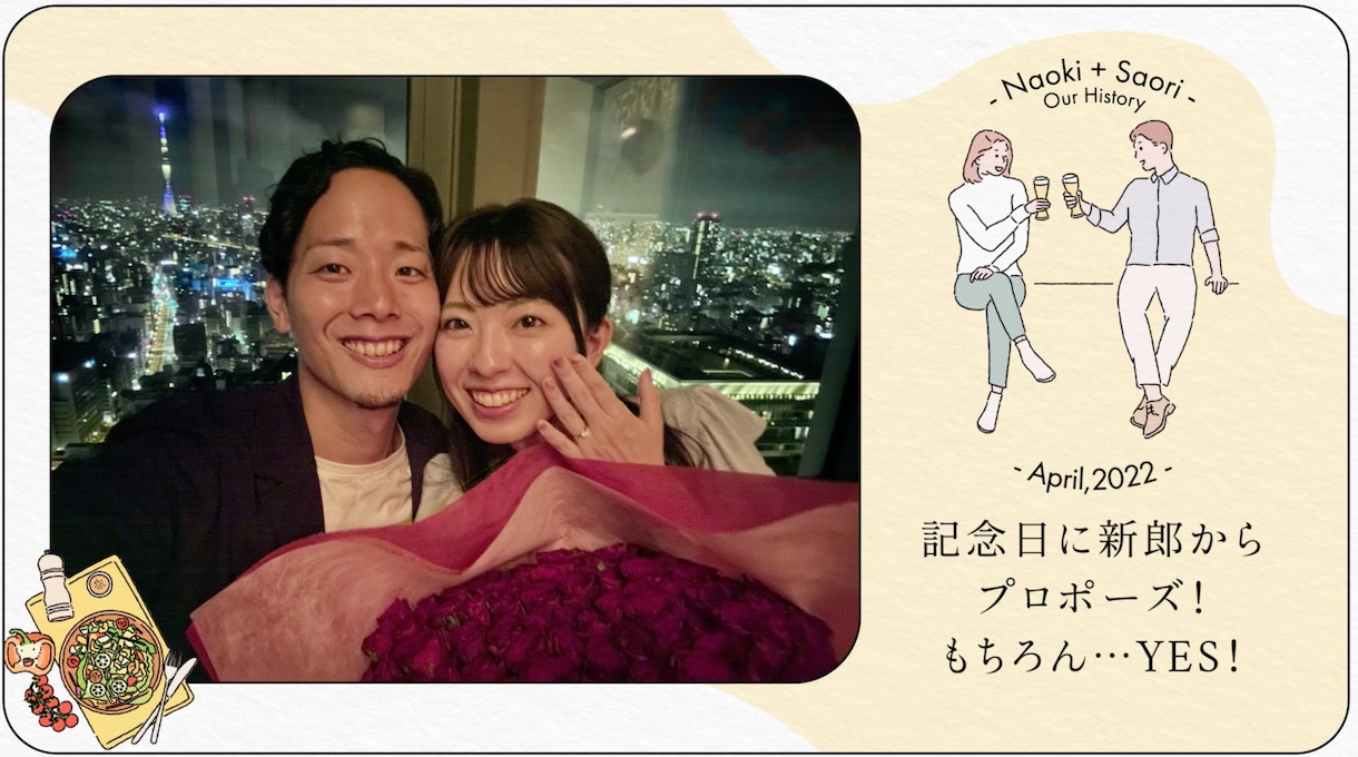手書きイラスト風のプロフィールムービーを制作します スマホ1台でかんたん準備♪「心に残る」プロの結婚式ムービー！ イメージ8