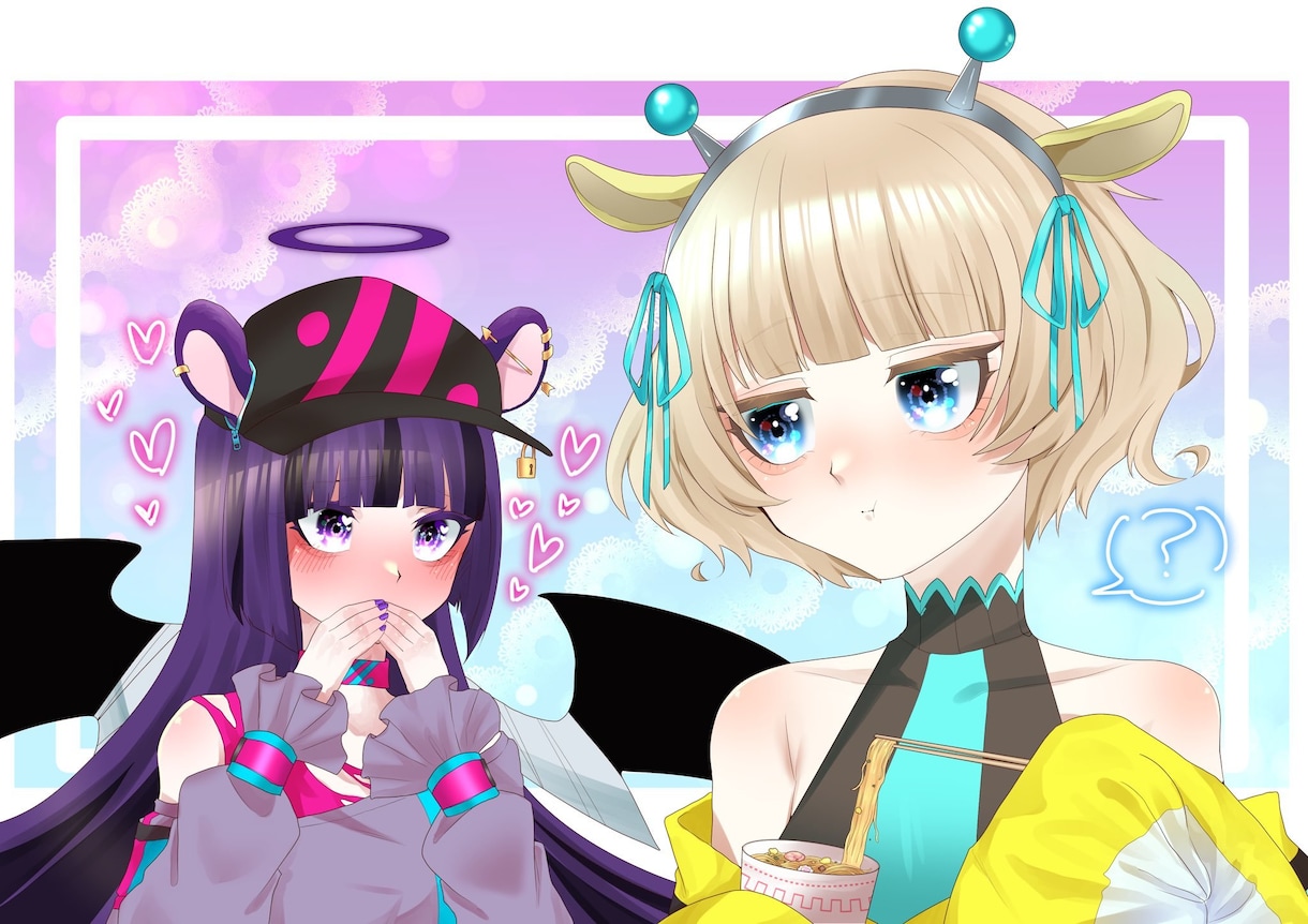 複数人OK！SNSアイコンや、イラストを描きます アイコンや動画用、商用使用可能のイラストを作成します。 イメージ1