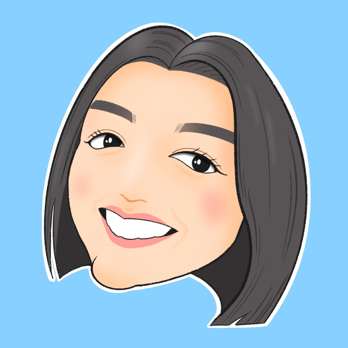 デジタル似顔絵を描きます 顔だけ似顔絵！snsのアイコンやお名刺に！ イメージ4