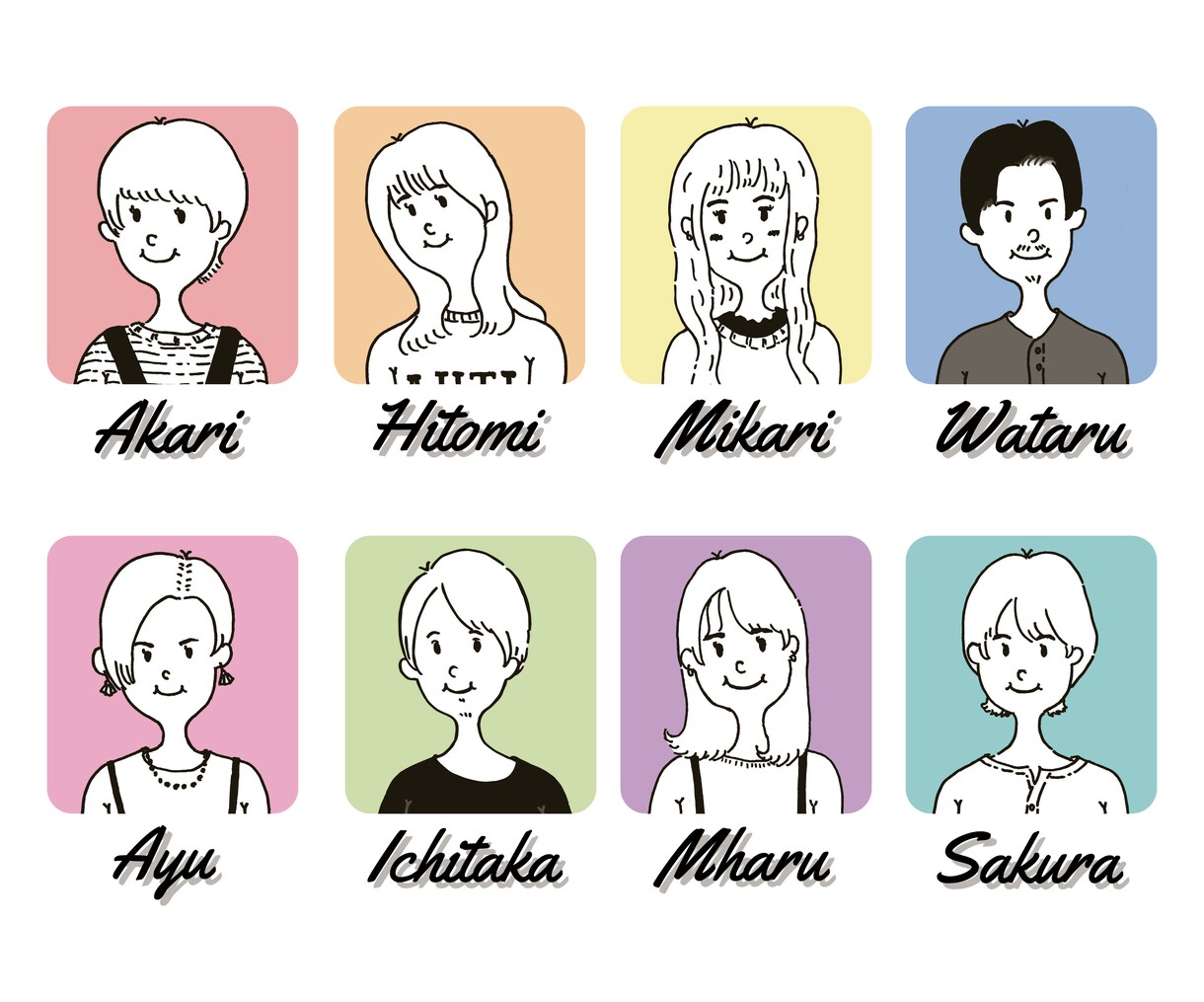 ほんのり似てる可愛い似顔絵をお描きします 絵本のようなほっこり可愛いアイコンです イメージ4