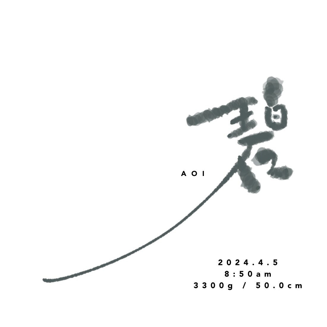 ゆる〜いおしゃれな〔 似顔絵命名書 〕お書きします 出産祝い・インテリア・ギフトにも！ イメージ8