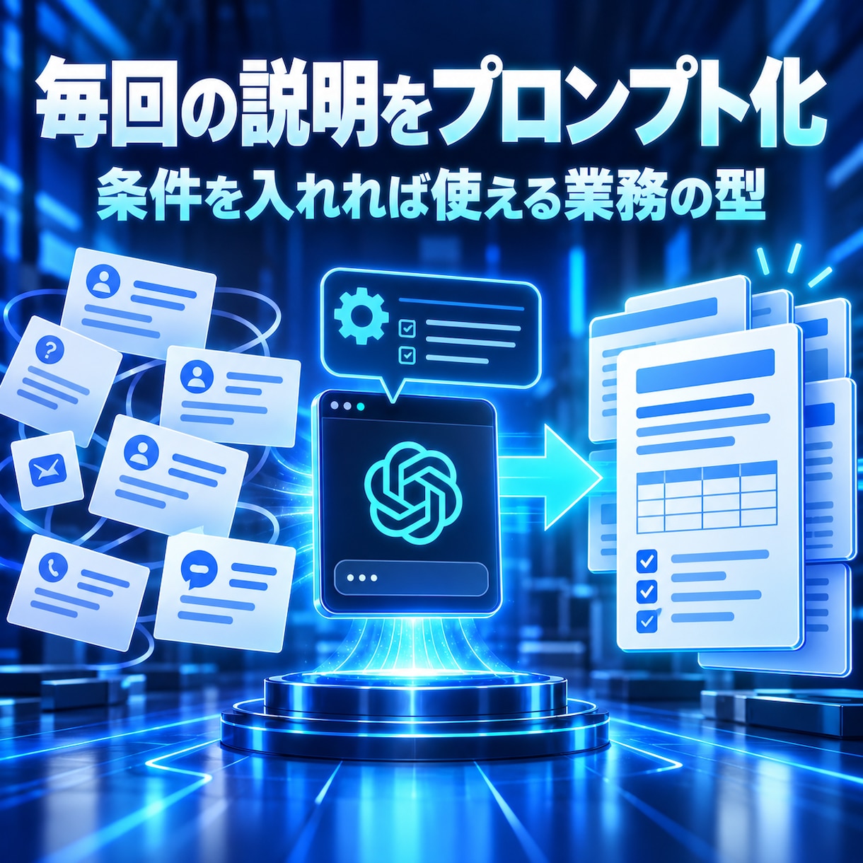 仕事専用のChatGPTプロンプトを作ります あなたの業務に合わせた再利用できる型を設計します イメージ2