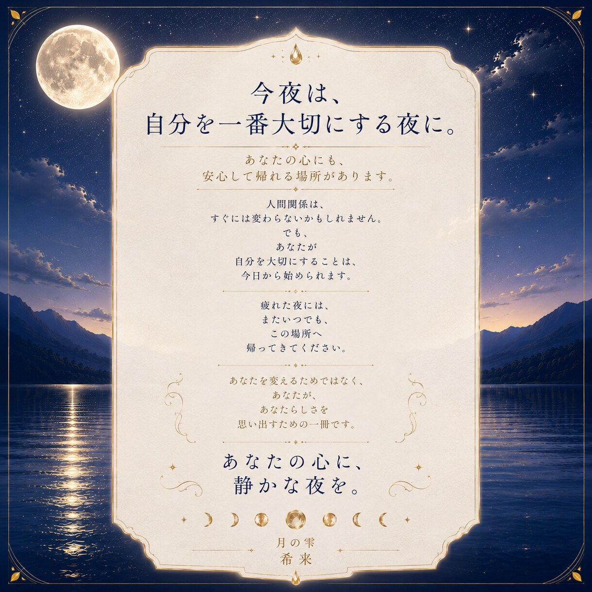 心を癒す月のワークブックをお届けします 書くたびに、本当の自分へ還る時間。 イメージ8