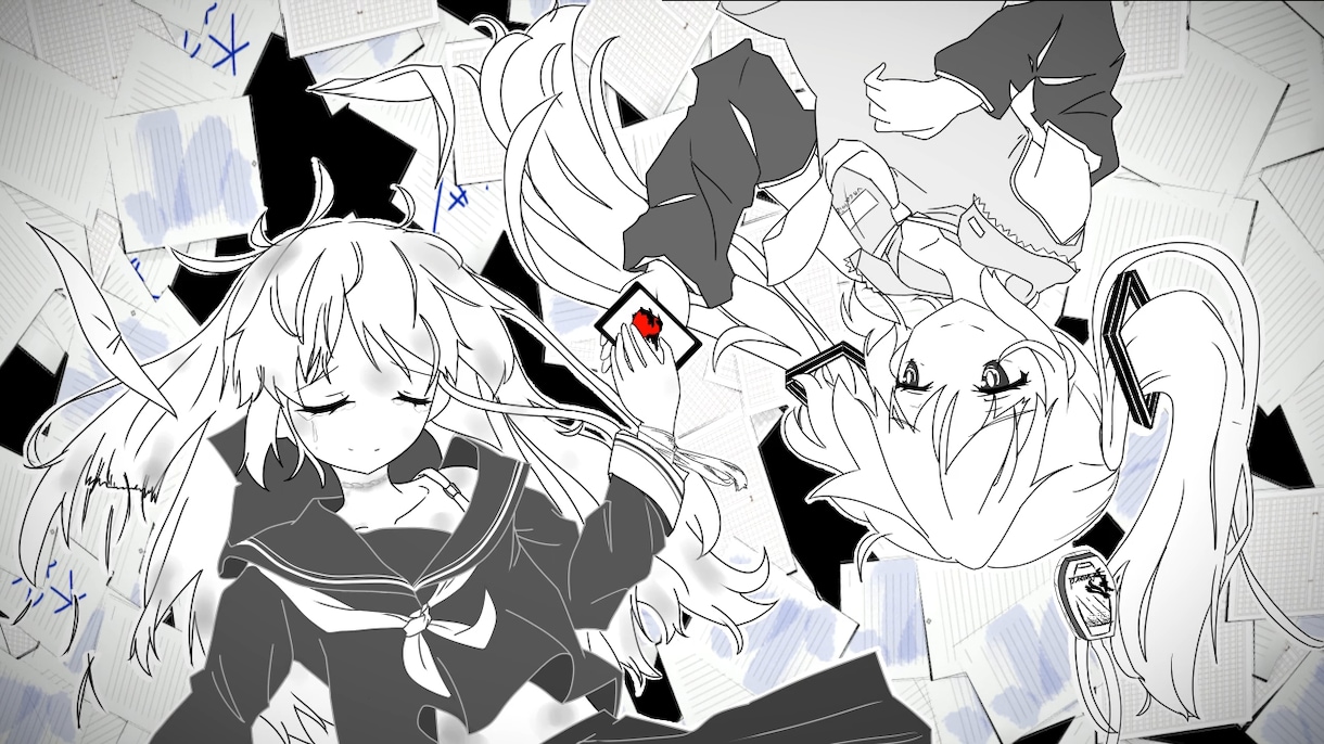 イラストの歌詞挿入、キャラ絵等の軽い仕事を承ります あなたの作品に彩りをもたせます！ イメージ2
