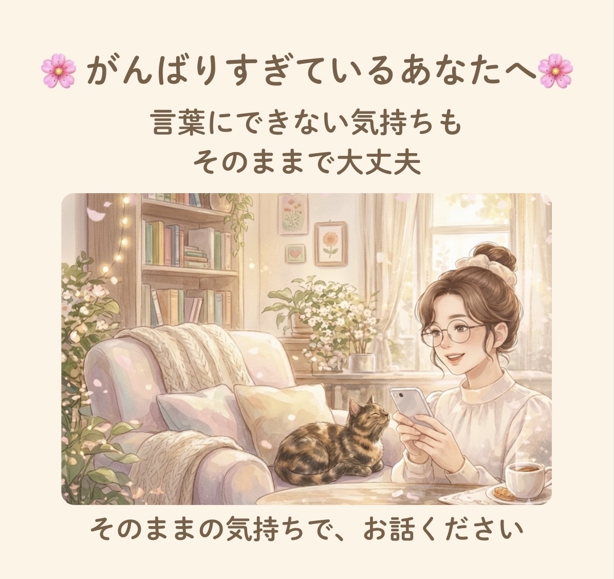 ひとりで抱えなくて大丈夫 1分からお話を伺います 本音のままで話せる、安心の電話時間 イメージ1