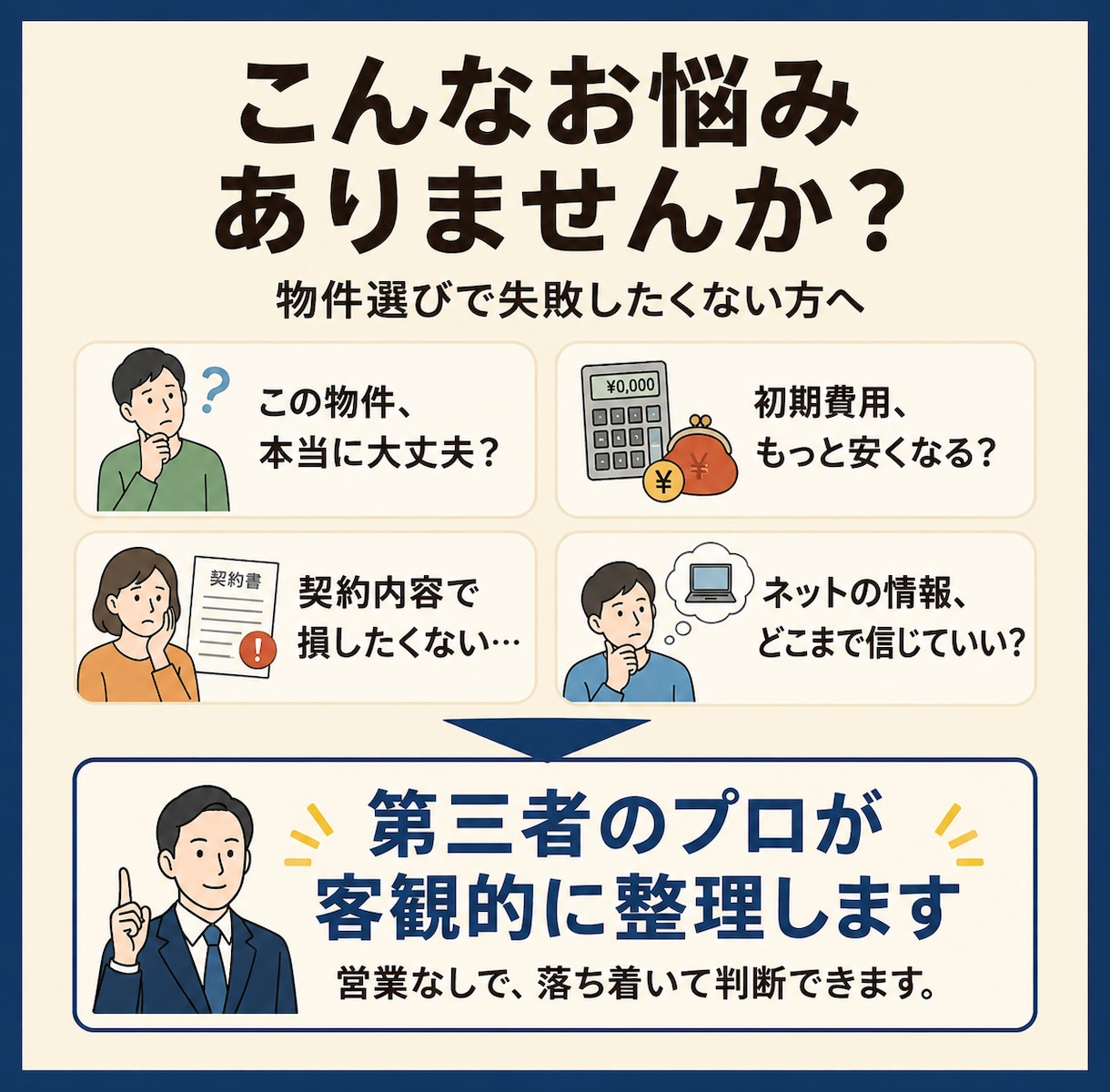 賃貸物件選びをプロが最後までサポートします 物件の見極め・内見のチェック点・交渉まで、部屋探しを丸ごと イメージ2
