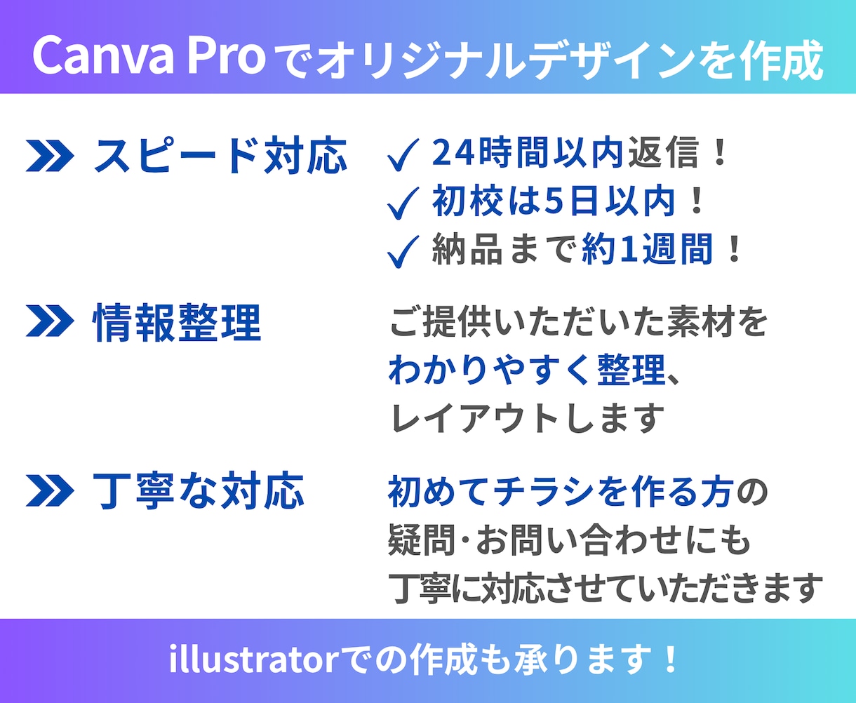 ご自分でも編集可能！Canvaでチラシ作成します Chat GPTで作成したチラシも、ブラッシュアップ可能！ イメージ2