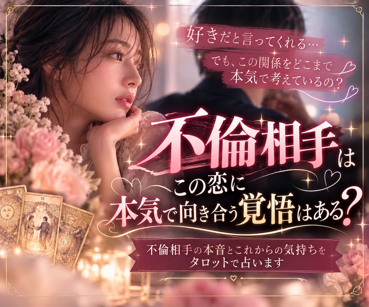 あの人に覚悟はある？不倫相手の本心を占います 好きだけじゃ足りない。この恋に向き合う覚悟はあるの？♡ イメージ1