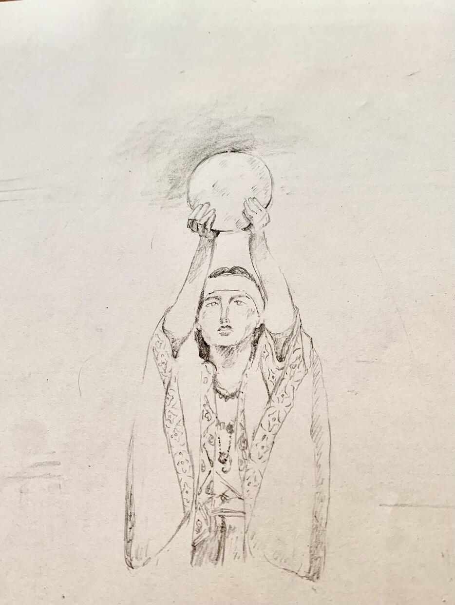 歴史・古代史などの人物風景画をモノクロで描きます 文章に添える白黒の挿絵を描きます。歴史や文献、古代史など。 イメージ6
