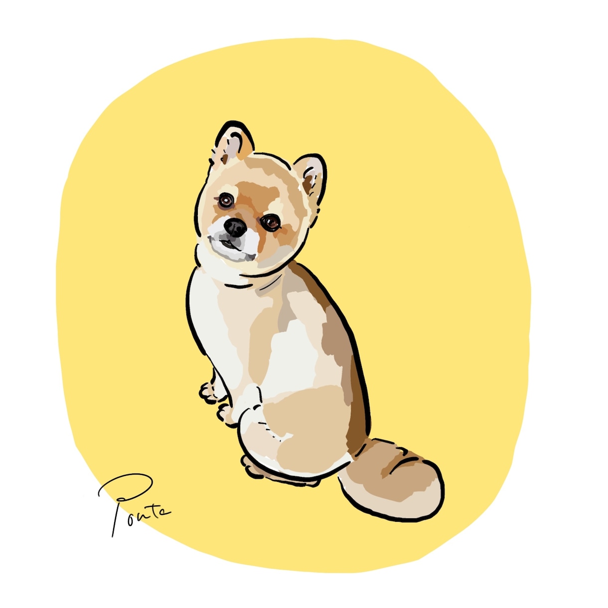 名前付き⭐︎シンプル可愛いペットイラスト描きます 犬/猫/ウサギ/ハムスターなんでも◎記念日やギフトに是非⭐︎ イメージ6