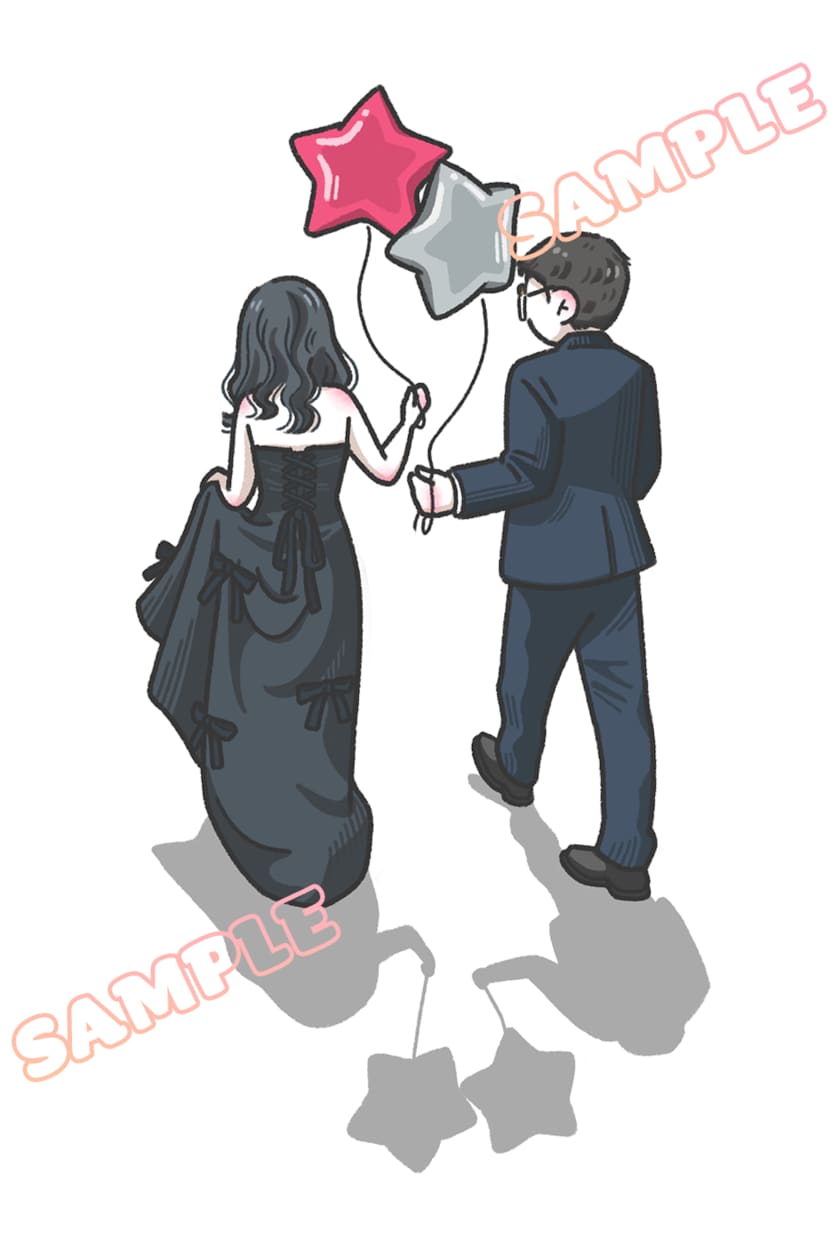 けだる目で個性的なウェディングイラスト描きます 特別な日に2人の“好き”を詰め込んだウェディングアイテム イメージ6