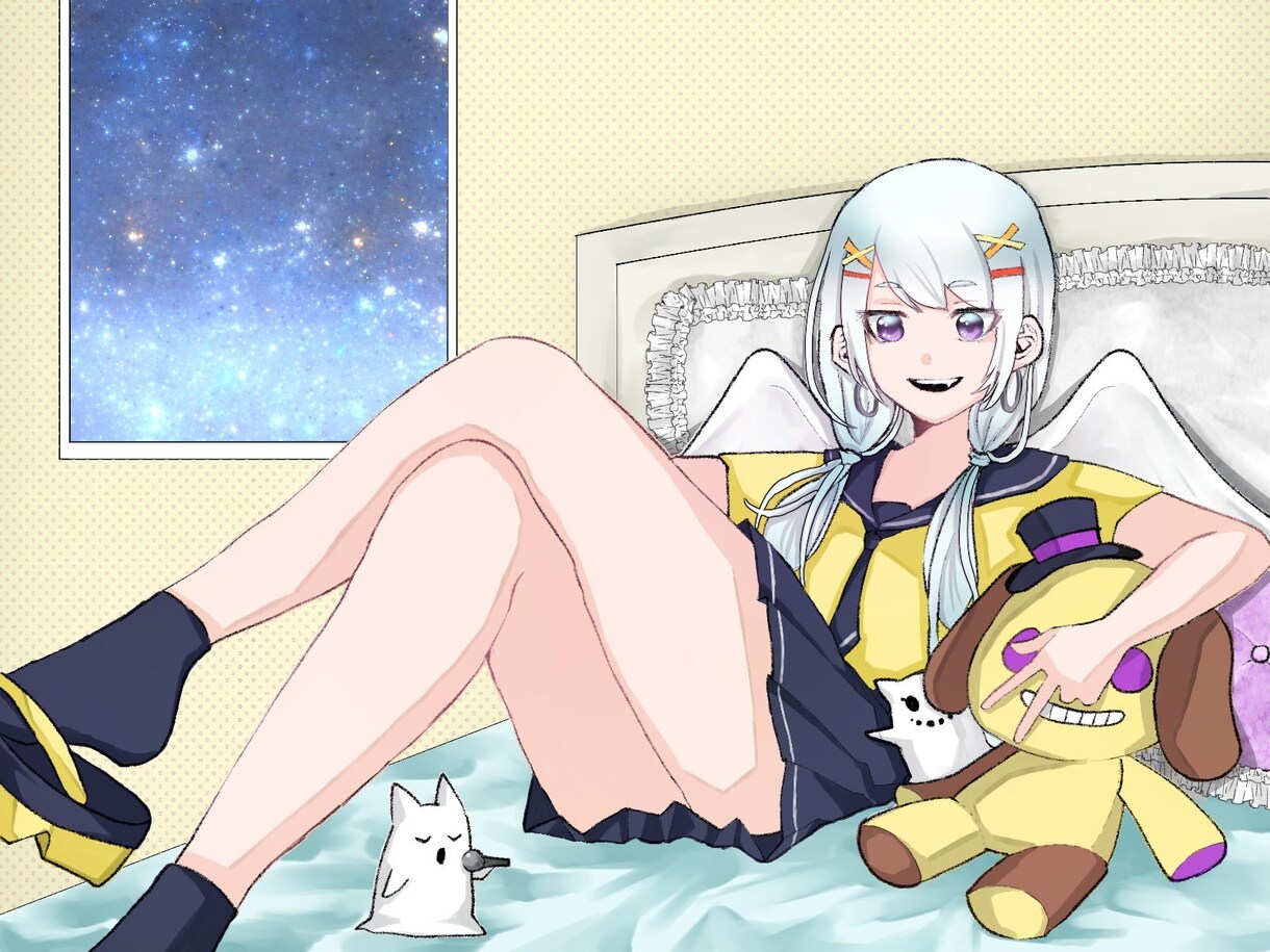 VTuberの1枚絵描きます 【8月値下げ中】配信用・1枚絵・観賞用・グッズ化・アイコン用 イメージ1