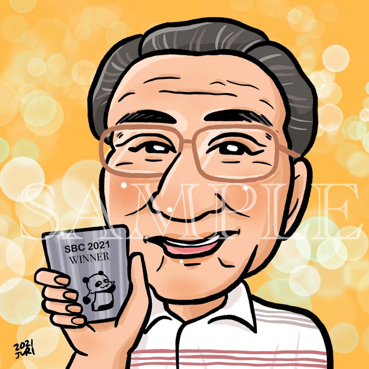 デジタル作画の似顔絵アイコンを制作します デフォルメされたキャッチーな似顔絵。 イメージ4