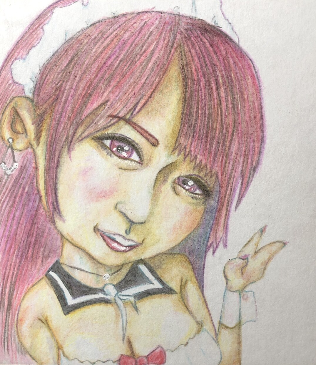 アナログ似顔絵(色鉛筆・水彩など)描きます 結婚式や誕生日などに贈る色紙(以外も可)描かせて頂きます！ イメージ2