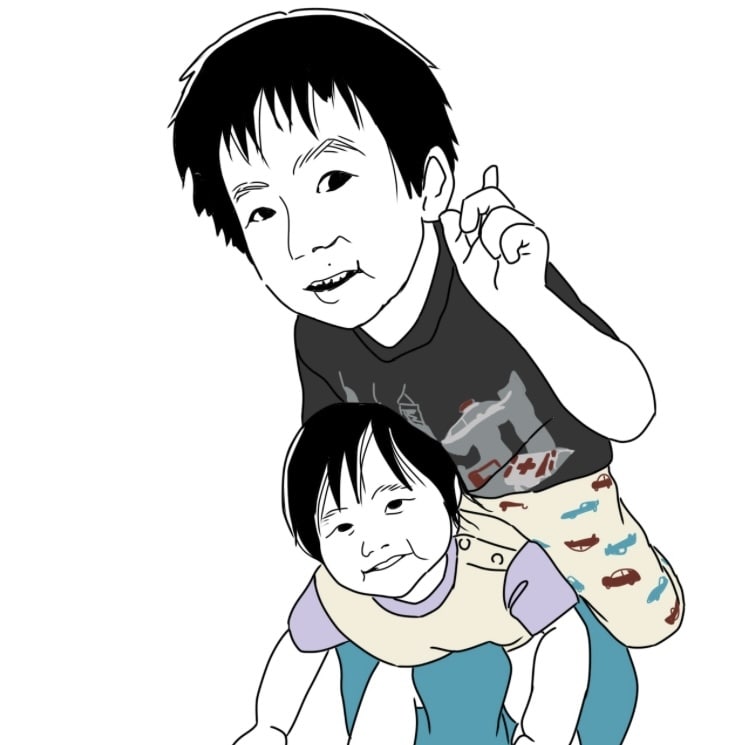 ステッカーにしたい！シンプル線画似顔絵お描きします 2名まで基本料金！服装ポーズ変更OK！記念日、プレゼントに◯ イメージ9