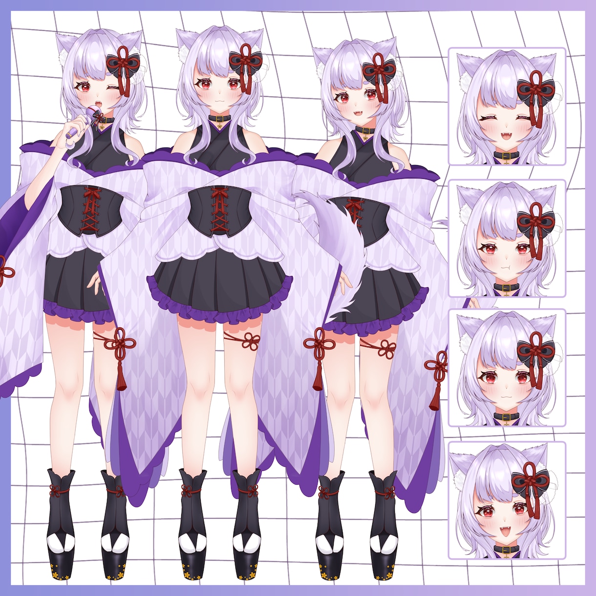 ふわふわ＆高可動Live2Dモデリング制作致します ふわふわ揺れで可愛い！高可動域モデル◎ イメージ4