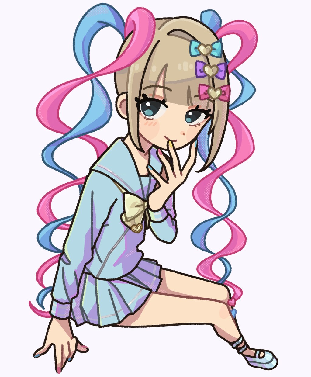Y2Kニュアンス女子描きます 韓国アイドルみたいなアンニュイかわいいイラスト イメージ4