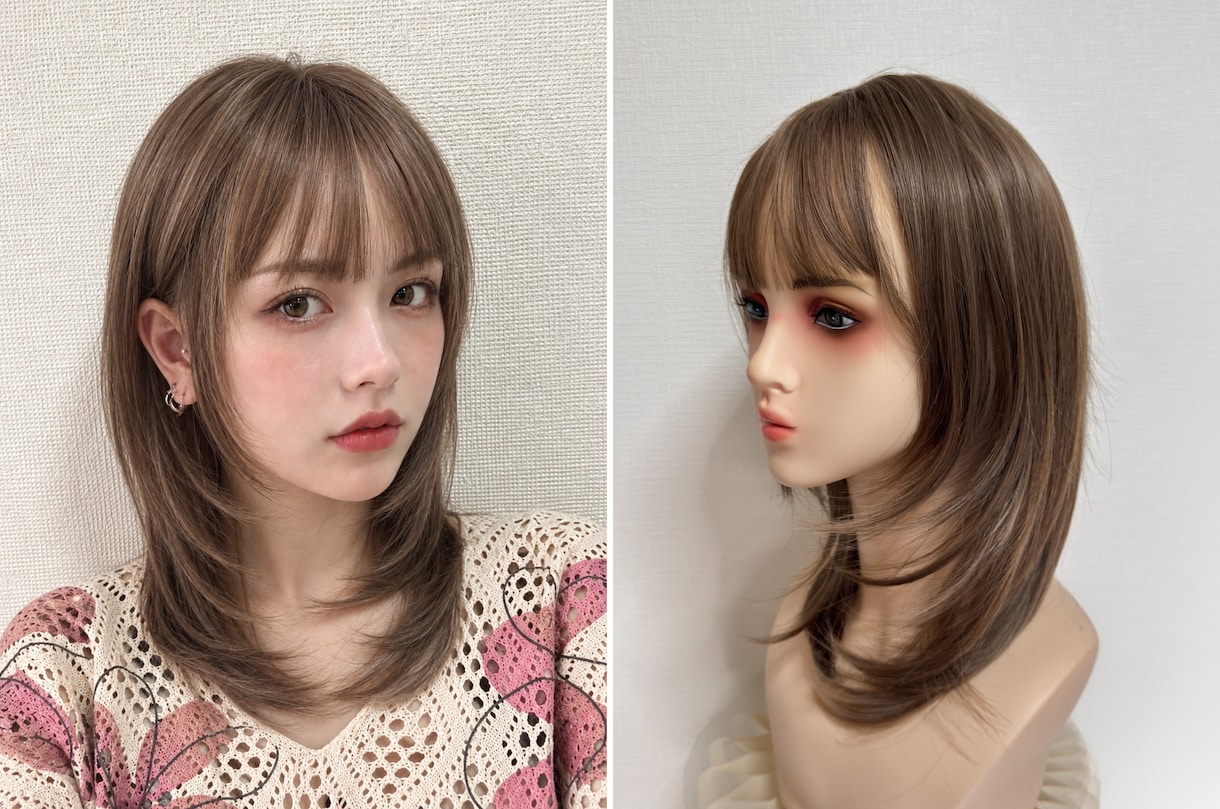 ウィッグの商品画像・着用イメージを制作します モデル撮影不要、AIと手作業で細部まで仕上げます イメージ5