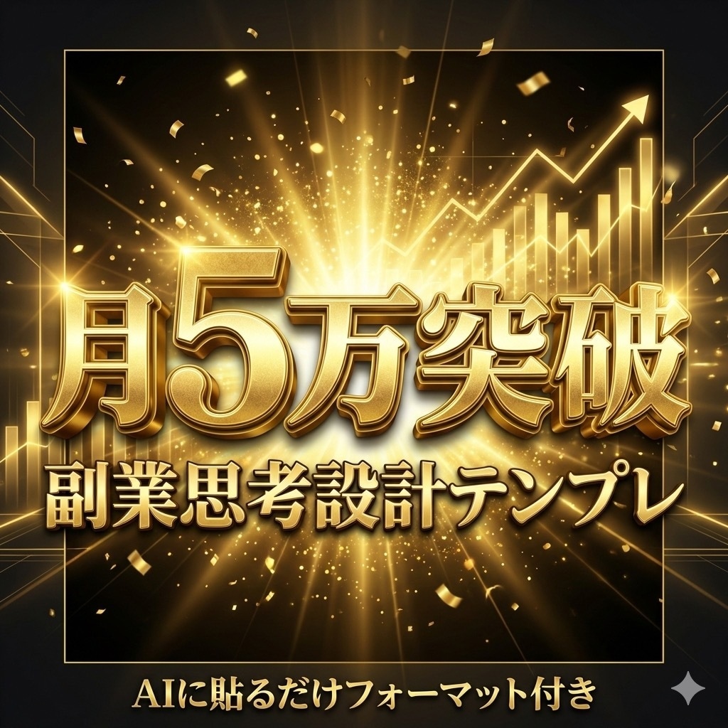 副業で月5万円突破を支えます 〜月5万への最短設計テンプレ〜 イメージ1
