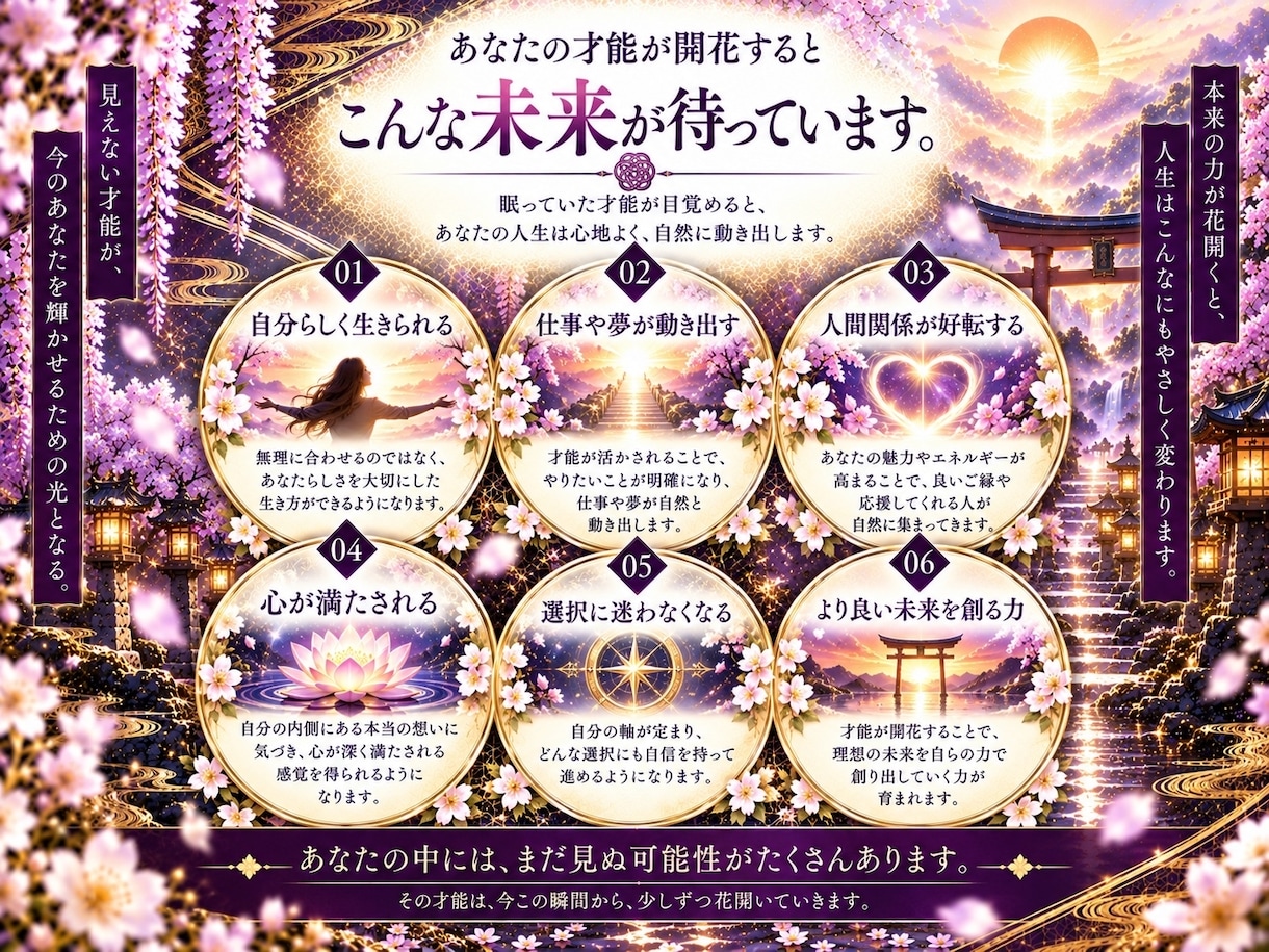 あなたの潜在能力・眠る才能を霊視します 才能・強み・使命｜本来の力を開花へ導く イメージ6