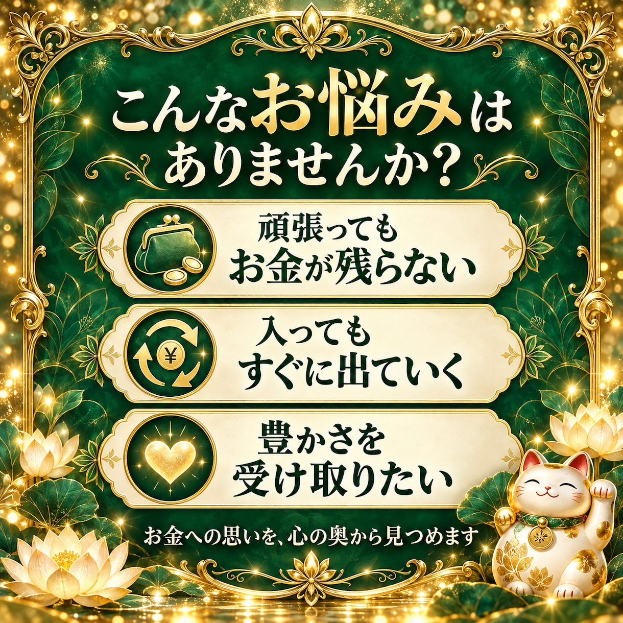 金運を拒絶する“潜在意識の契約”を霊視で解除します あなたの財の器を整え現実を静かに動かします イメージ2