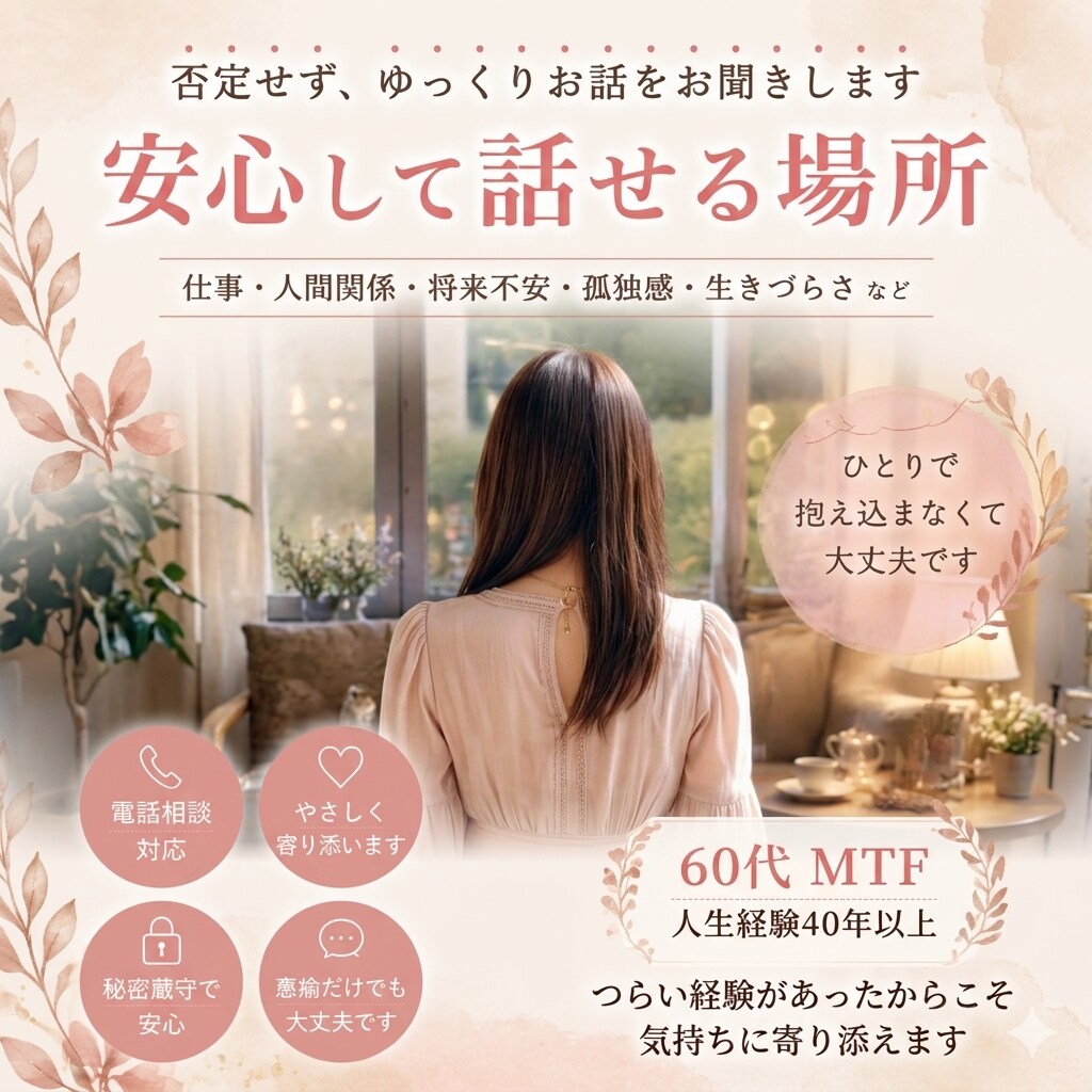セクマイの方へ！仕事や人間関係の辛いお話を聞きます 会社を辞められない苦しさを一人で抱え込まないでください イメージ1