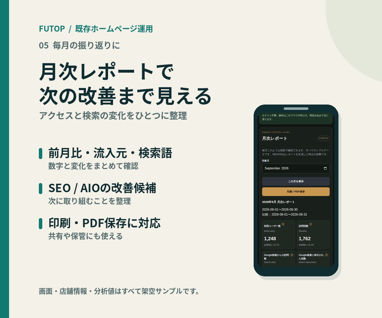 既存ホームページに更新管理画面を後付けします 作り直す前に、直す。スマホ更新・分析・SEO診断 イメージ5