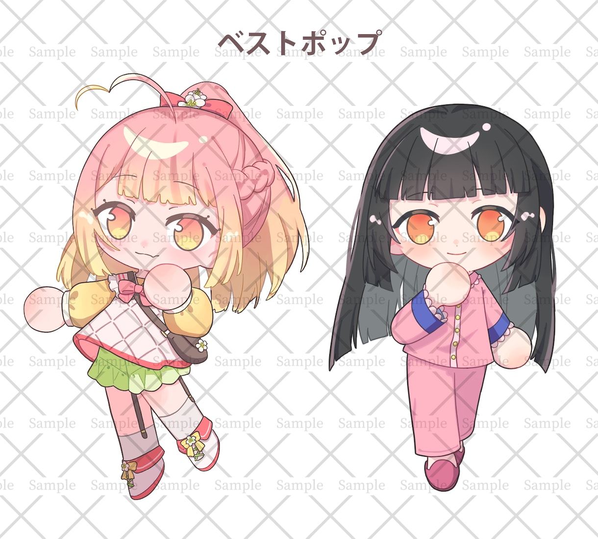 選べる！SDイラスト描きます 全８種類の組み合わせから、好きなタイプを選びたい方へ！ イメージ6