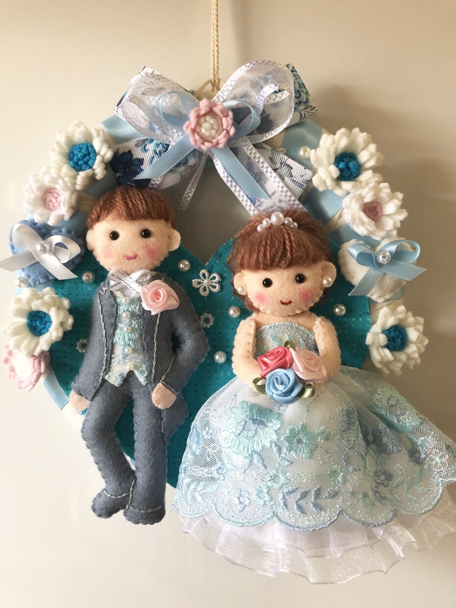 ハンドメイド のウエディングリースを製作します 世界に一つのオリジナルリース☆ あなたを笑顔にしたいです。 イメージ3