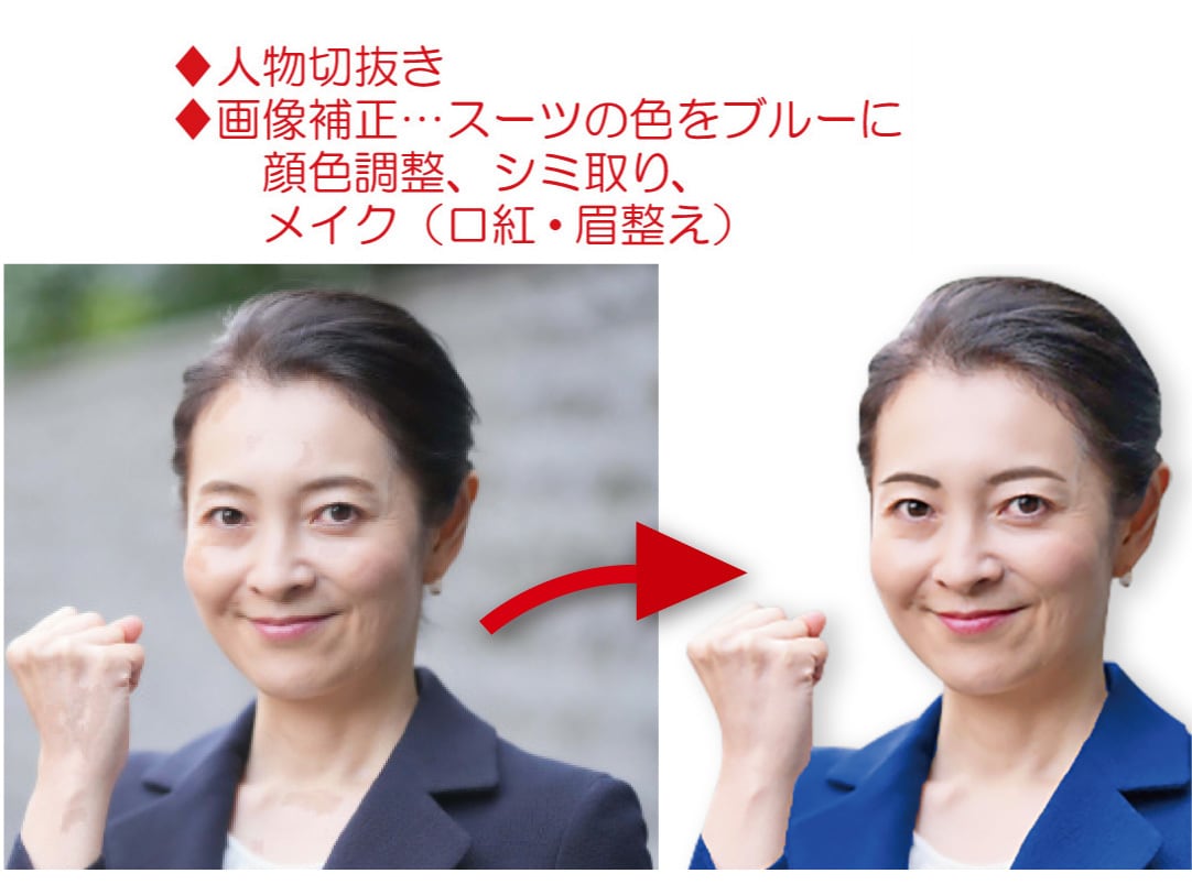ポスター(選挙など) PROが素敵に作成致します ポスター・チラシのイメージは重要です！画像補正もおまかせ イメージ2