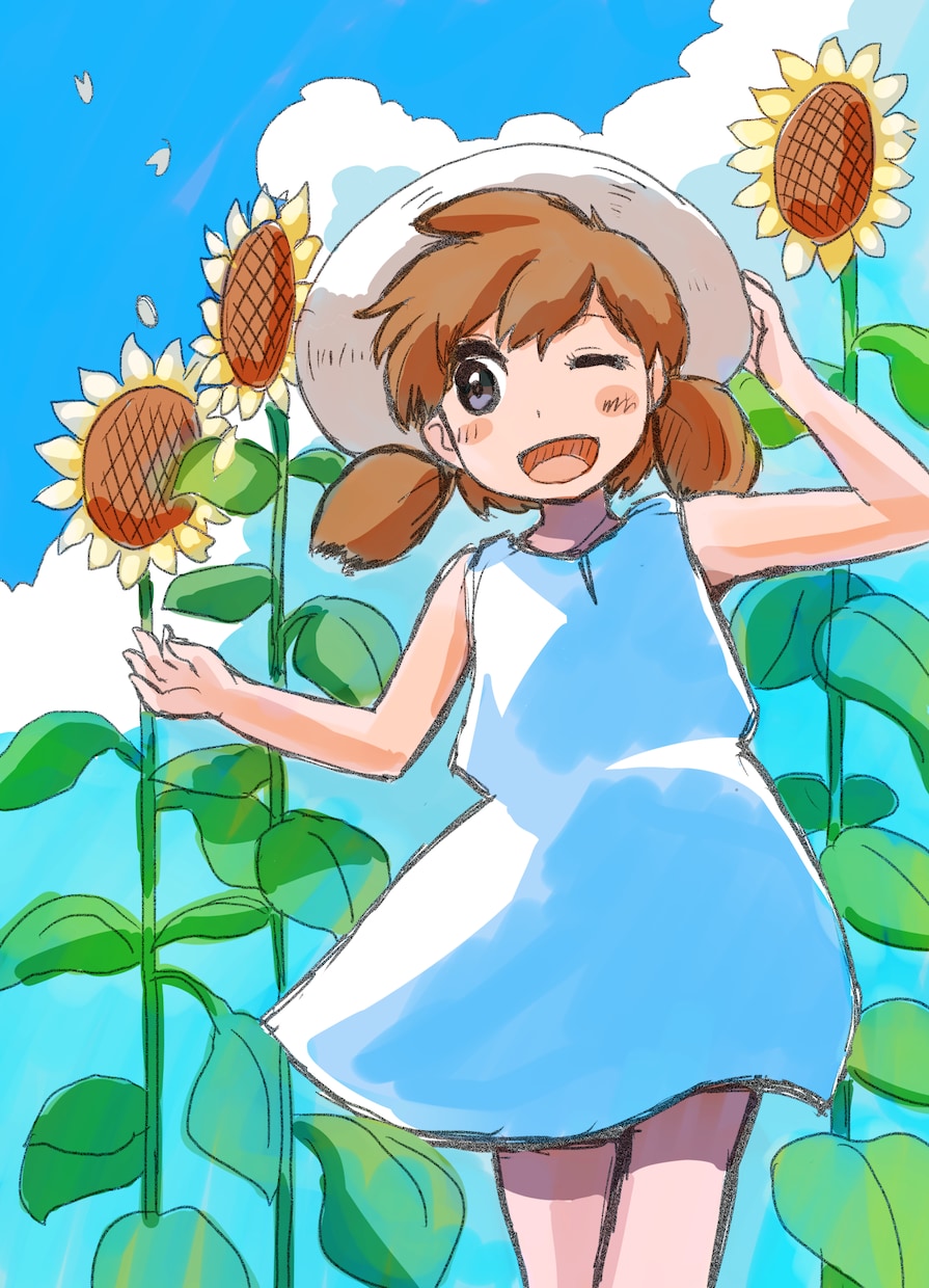 ほのぼのとして可愛いイラストを描きます 淡い色調でポップな雰囲気・シンプルな挿絵風イラスト描きます！ イメージ10