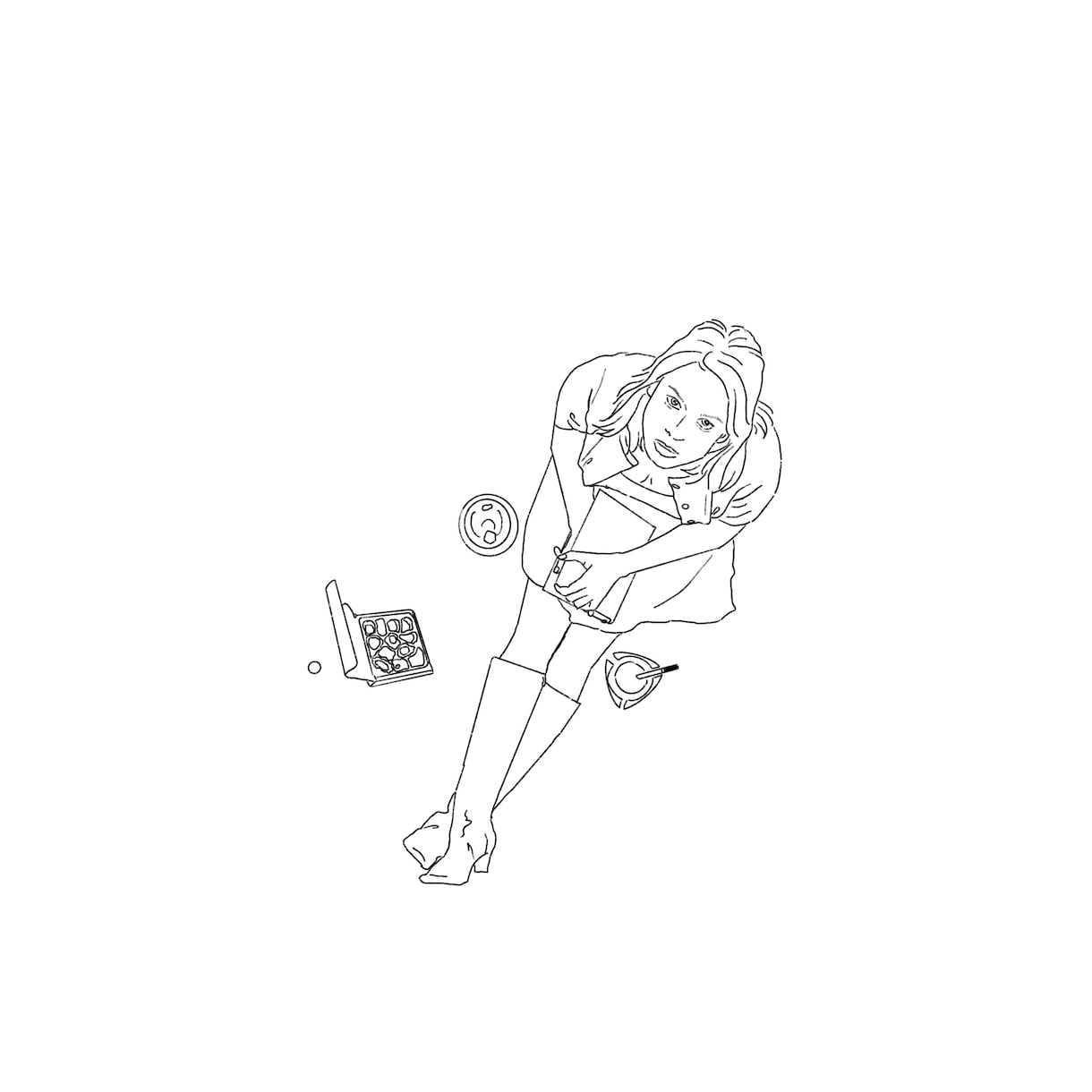 お写真からお洒落な雰囲気の似顔絵イラスト作成します シンプルな線画の似顔絵風イラストを作成します！ イメージ9