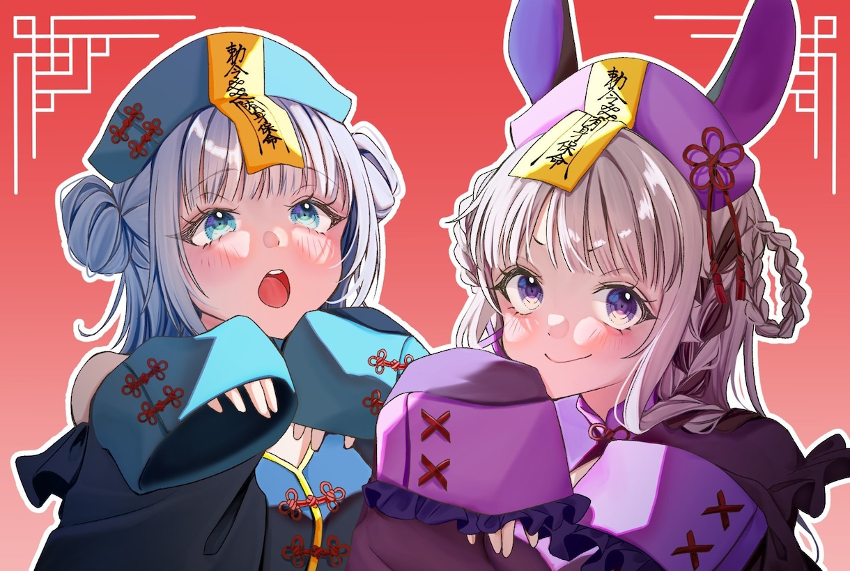 歌ってみた動画のサムネイルなどのイラスト作成します 男女問わず！綺麗なイラストお描きします！ イメージ2