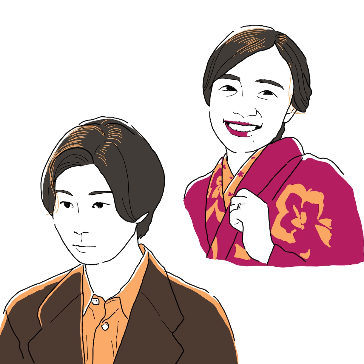 胸上アイコン用！カッコイイシンプル似顔絵描きます お値段単色モノクロ千円！ステッカーにしたいほどカッコイイ◎ イメージ3