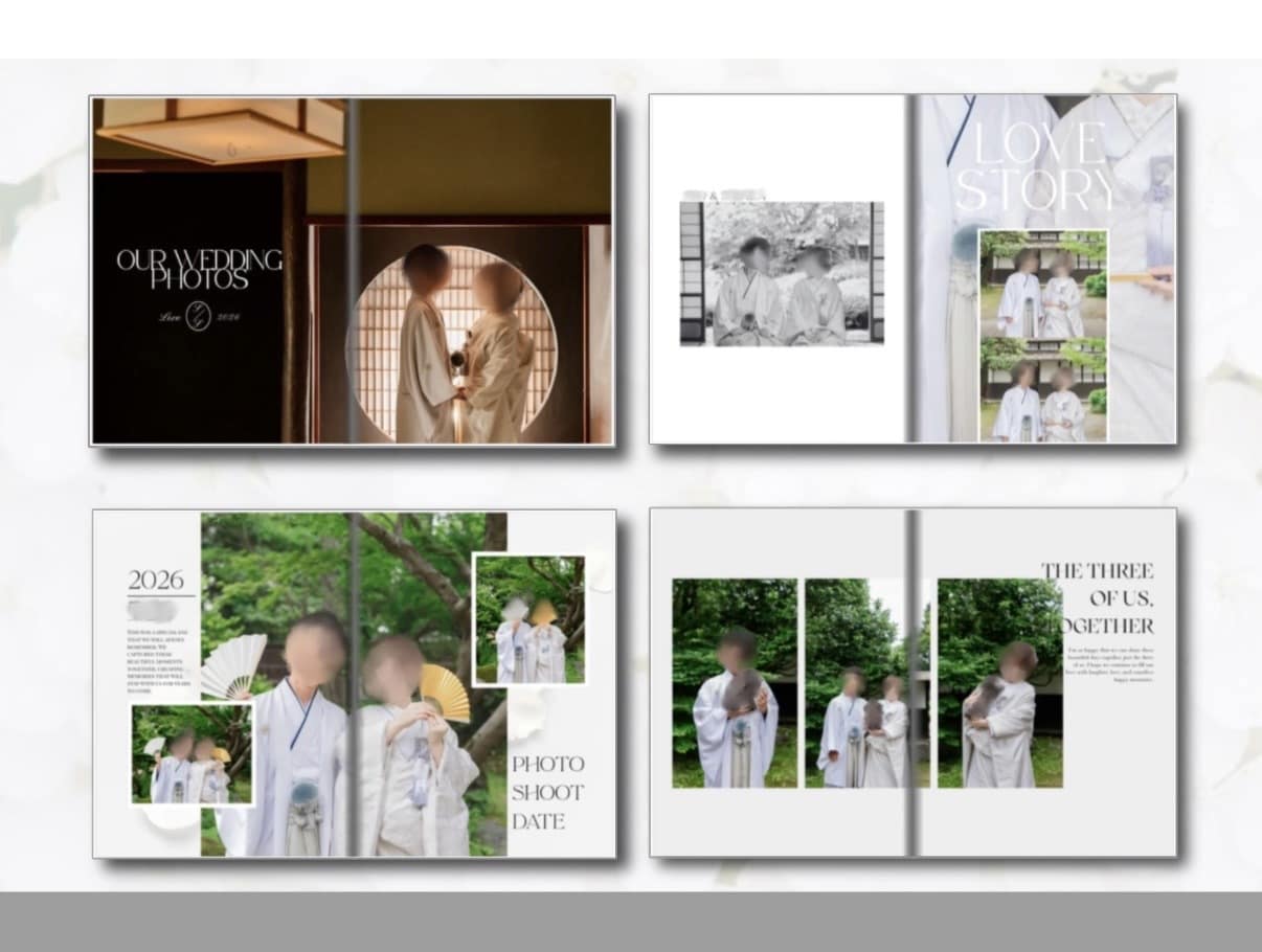 ウェディングフォト・結婚式写真でアルバム作ります 写真を送るだけで素敵なアルバムがお手元に届きます♪ イメージ1