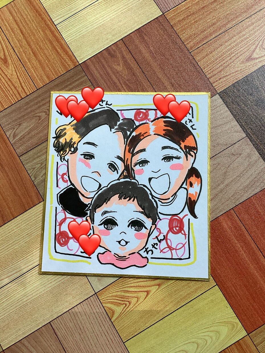 記念日などに♪可愛い似顔絵作成いたします ファミリー、カップル、お友達同士におすすめです⭐︎ イメージ9