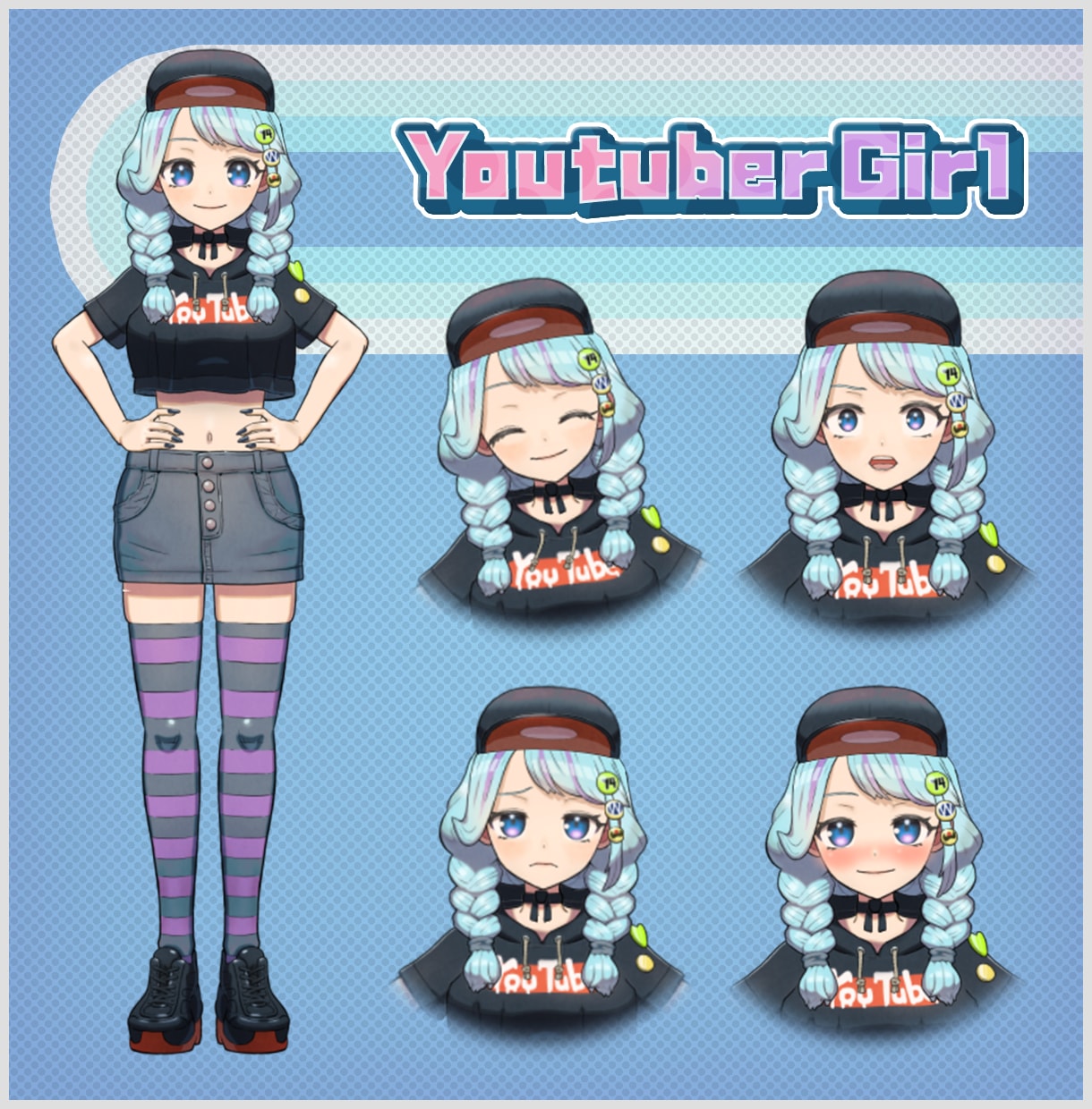 Vtuberキャラデザ～モデリング全行程制作します Live2Dモデル・パーツ分け・SDキャラまで全部込！ イメージ4