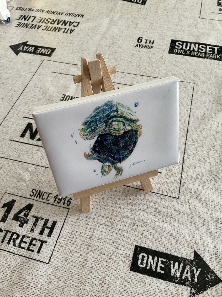 飼われてるペットの絵をペン画で描かせていただきます ペットをミニ画にして販売いたします！【⠀サイズ変更可能 】 イメージ8