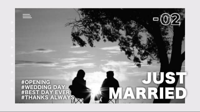 2分間の衝撃！インパクトのあるオープニングにします モノトーン調の大人カッコイイ映像で結婚式をスタートさせよう！ イメージ1