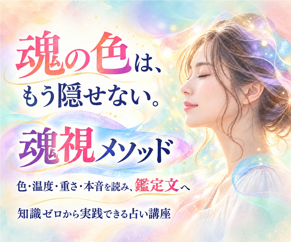 魂視メソッドで魂の色・性質鑑定を修得できます 魂の色・性質・本音を鑑定できる占い師になれる講座 イメージ1