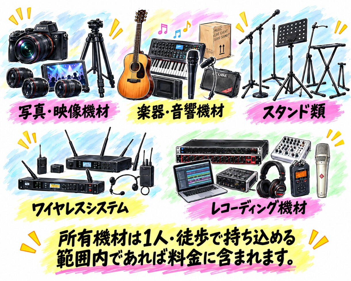 機材持ち込みでイベント現場をサポートします 〜機材準備・設営・運用までまとめて対応〜 イメージ3