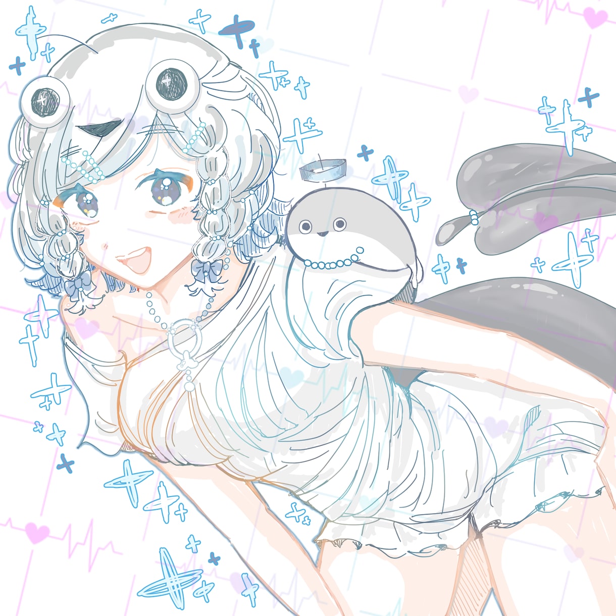 2,500円～　ゆるかわ線画イラスト承ります 「雰囲気がかわいい」「やさしい世界観」のイラストを制作します イメージ1