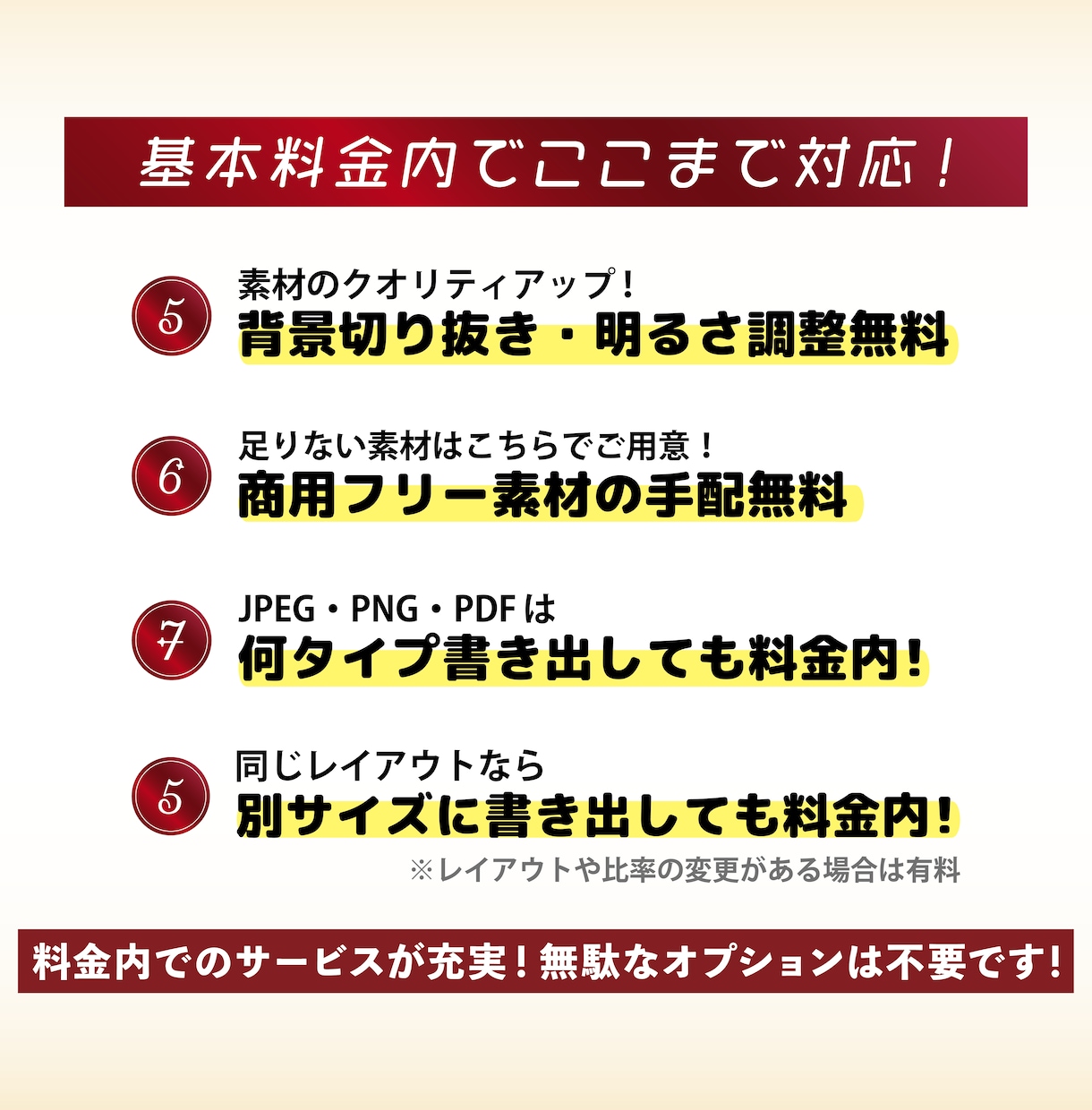 10月限定割引中！高品質なビジネス用チラシ作ります 料金内でのサービスが充実！お得に高品質な商用チラシが作れます イメージ3