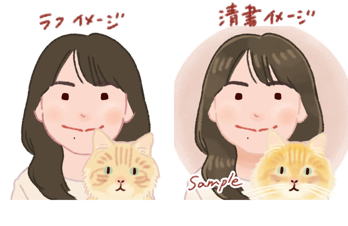 優しく「ゆるふわ」親しみやすい似顔絵を描きます 商用利用可！SNSやブログに。ご家族やお友達への贈り物にも。 イメージ2