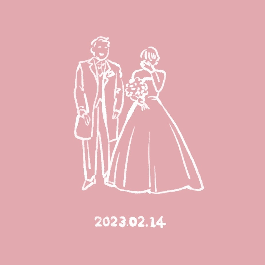 お写真を元にシンプルでやわらかなイラスト描きます カップル、夫婦、赤ちゃんのイラスト描きます！ イメージ1