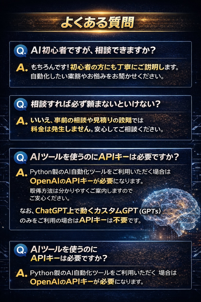 ChatGPT×Python自動AIツール作ります 面倒な入力・文章作成・情報整理をAIに任せませんか？ イメージ3