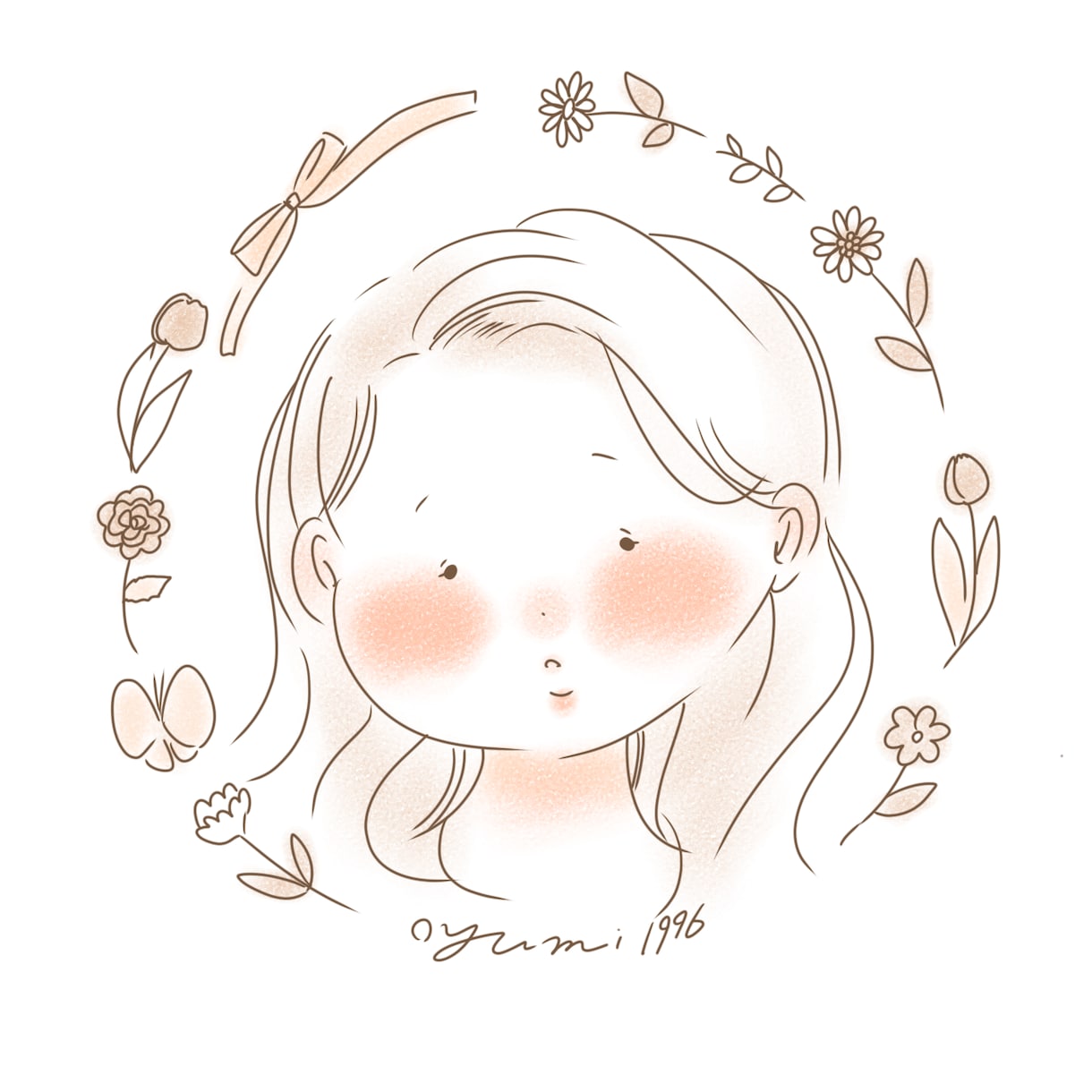 シンプルな似顔絵、アイコンをお描きします SNS、プロフィール画像、ゆるふわイラスト イメージ2