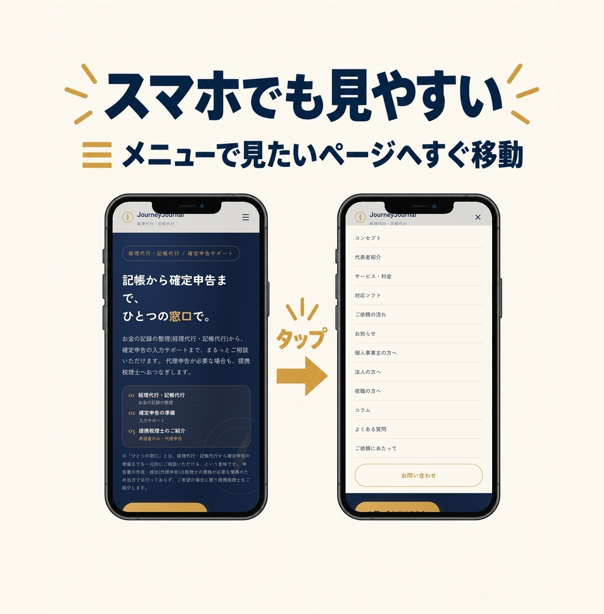 スマホ対応！動くおしゃれなホームページを作ります 制作費15,000円で10ページまで！ドメイン代込みの運用も イメージ4